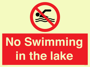 No Swimming in the lake